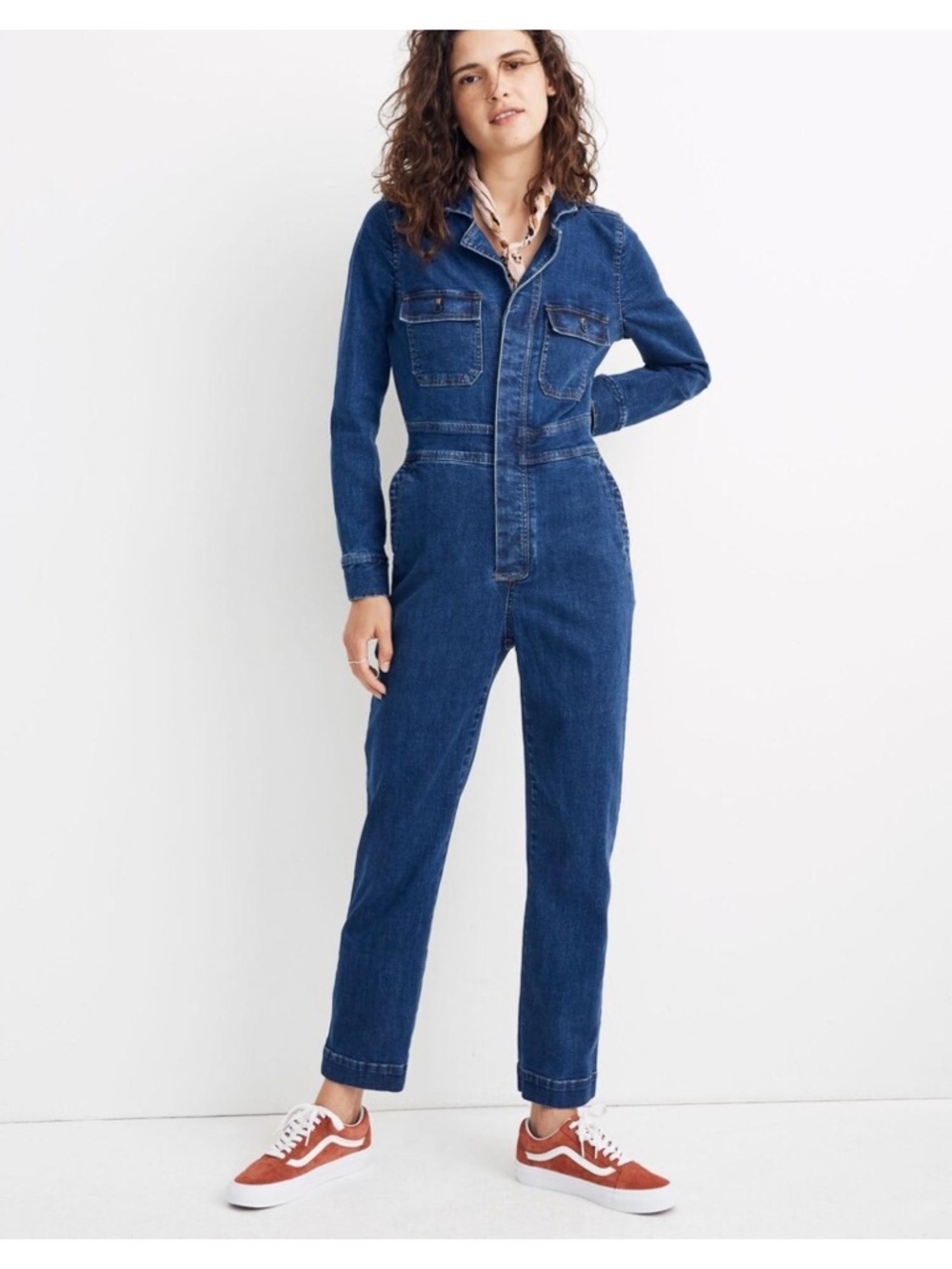 Madewell Denim Slim Coverall Jumpsuit in Stanwick Wash